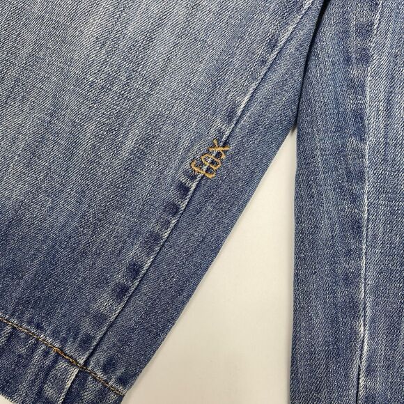 Fox Racing Bermuda Jean Shorts Sz 3 /small Blue Medium Wash Y2K Beach - Picture 4 of 7